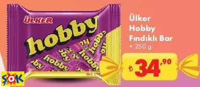 ÜLKER HOBBY FINDIKLI BAR 250 G